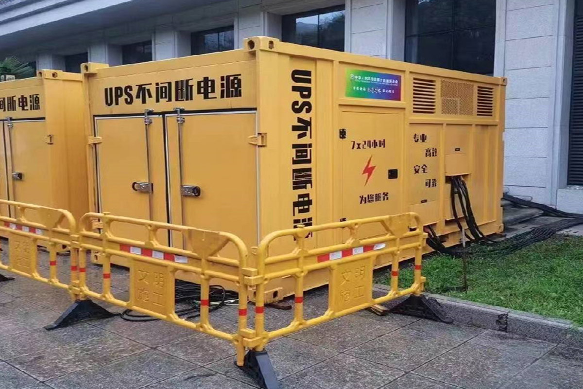 五湖渔场发电机租赁施工现场
