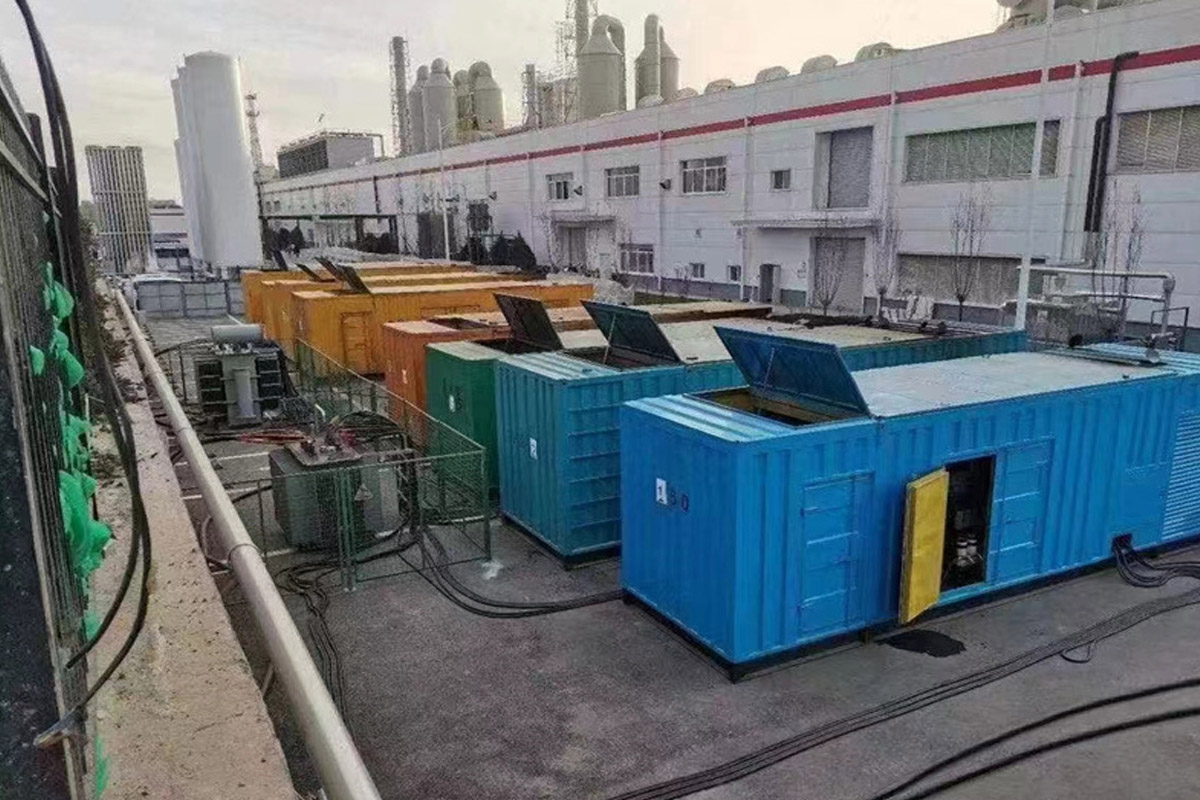 五湖渔场发电机租赁施工现场